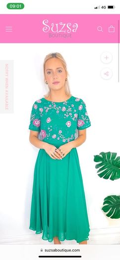 Green wedding guest dress