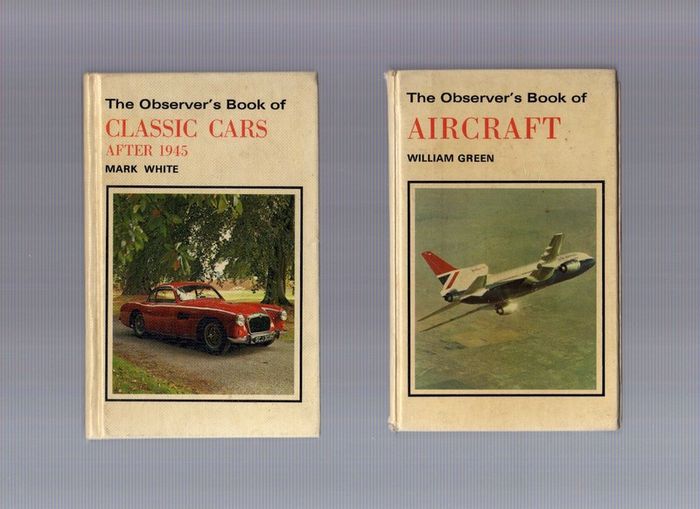 The Observer's Book Of Classic Cars After 1945  And  The Observer's Book Of Aircraft