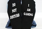 Do not disturb me i'm gaming mens socks