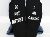 Do not disturb me i'm gaming mens socks