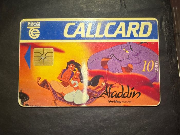 Disney telecom eireann callcards inc Aladdin Pocahontas and hunchback of notre dame