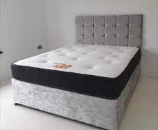 Double bed with headboard