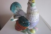 Small Italian Ceramic Turkey Tureen with Spoon