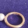 Silver 925 ring, gold plated with pearl. Image 7