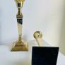 Pair of Vintage Heavy Solid Brass Candlesticks Regency Style 25cm Image 2