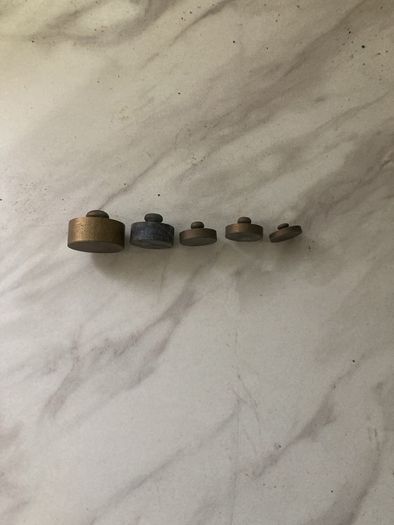 antique vintage brass weights