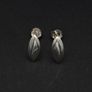 925 Vintage Sterling Silver Leaf Stud Earrings Image 10