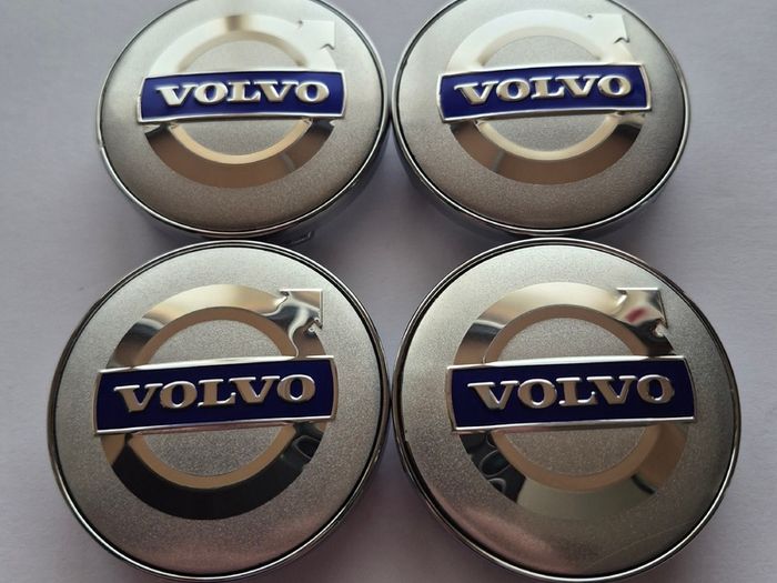 Volvo centre caps (silver/blue) FREE POST