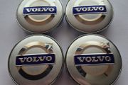 Volvo centre caps 60mm (silver/blue) FREE POST