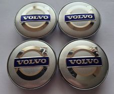 Volvo centre caps (silver/blue) FREE POST