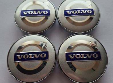 Volvo centre caps (silver/blue) FREE POST