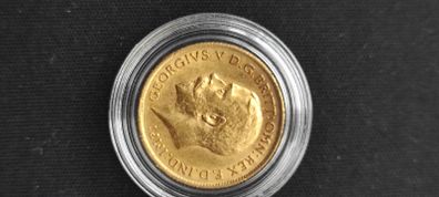 Gold Coin Half Sovereign 1911