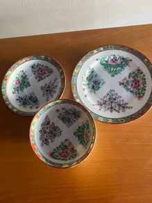Vintage  Chinese trio  cupsaucer and bowl