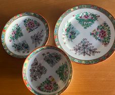 Vintage  Chinese trio  cupsaucer and bowl