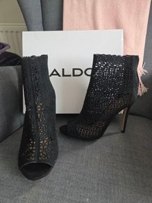 Aldo peeptoe boots