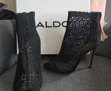Aldo peeptoe boots