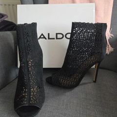 Aldo peeptoe boots