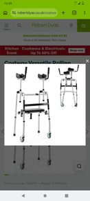 Lightweight Adjustable Folding Rolling Walker with Padded Seat
