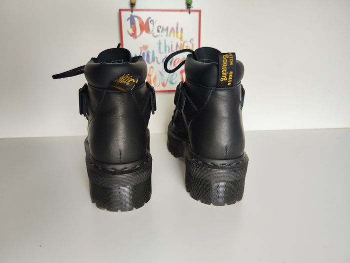 RARE Dr Doc Martens Beaumann chain black platform quad boots UK3 EU36 US5