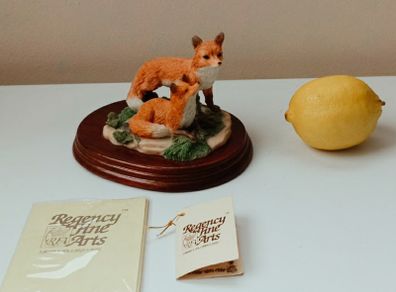 Regency Fine Arts Foxes figurine