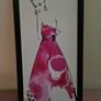 Lady in Pink Dress Print Image 5
