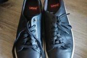 LEVIS Black leather trainers