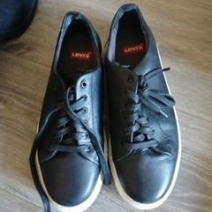 LEVIS Black leather trainers