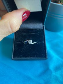 White Gold Diamond Single Stone Ring