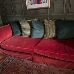 TETRAD feather filled velvet couch