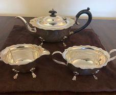 Silver plates tea set