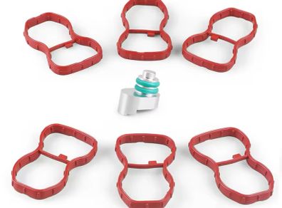 Intake Manifold Swirl Flap Blanking Plug + Gasket Set Kit for BMW N57N N57Z 3.0d
