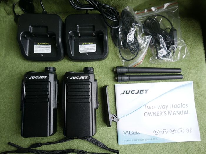JUKJET Walkie Talkies, Two-Way Radio (VHF/UHF) FM W31 2PCS - W31 Two Way Radio for Adults