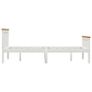 Bed Frame White Solid Pinewood 135 x 190 cm Image 5