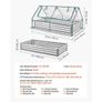 Raised Garden Bed with Cover, 1800 x 900 x 300 mm, Rectangular Galvanized Metal Planter Box Outdoor, with PE Greenhouse Cover & Gloves, Rustproof Alu-Zinc, for Growing Flowers Vegetables, Silver Image 4