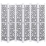 6-Panel Room Divider Grey 210x165 cm Solid Wood Image 3