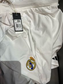 Real Madrid Authentic Home Shorts (White) size medium xl