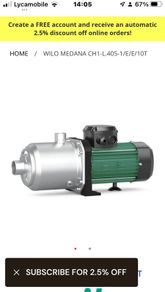 Wilo Medana CH1-L.405-1/E/E10T booster Water Pump