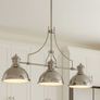3 Light Chandelier   Polished Nickel Finish Image 2