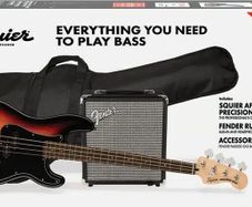 Fender Squier Affinity PJ Bass pack Sunburst