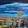 Dublin City and Bay view II, original painting by artist Helen Mathews Image 3