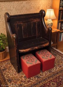 Victorian 2 seater pew or bench