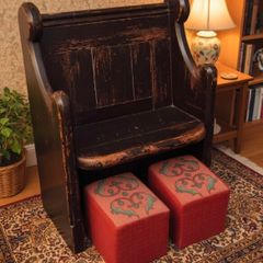 Victorian 2 seater pew or bench