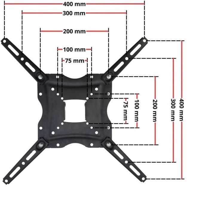 TV Wall Mount Bracket Tilt Swivel Full Motion 17-56"