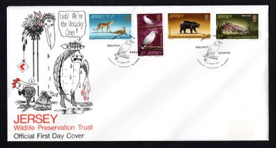 1972 Jersey Wildlife Preservation  Trust Commemorative Stamps First Day Cover (FDC)