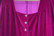 Magenta velvet Kitri Dress