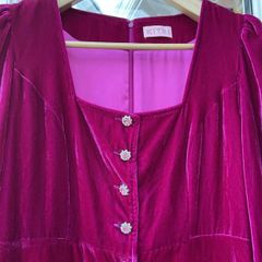 Magenta velvet Kitri Dress