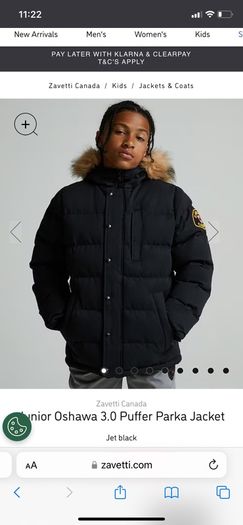 Zavetti Canada BOYS jacket new 11-14yrs