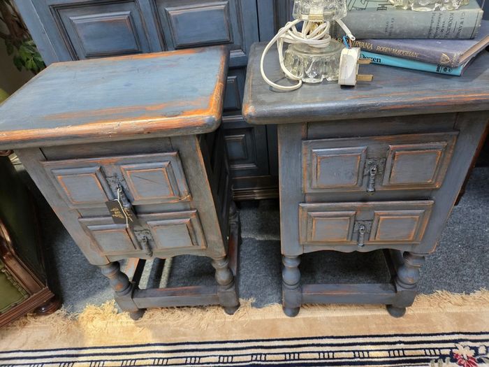 Blue Distressed Pair of Lockers
