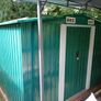 Green Galvanized Steel Garden Shed (Must Dismantle & Take Base) Image 3