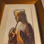 Framed print of holy of a historical or religious  Statue of Christ the King by kind permission of Artisanats des Monasteres de Bethleem Image 6